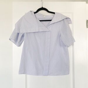Asymmetrical striped blouse from COS size S